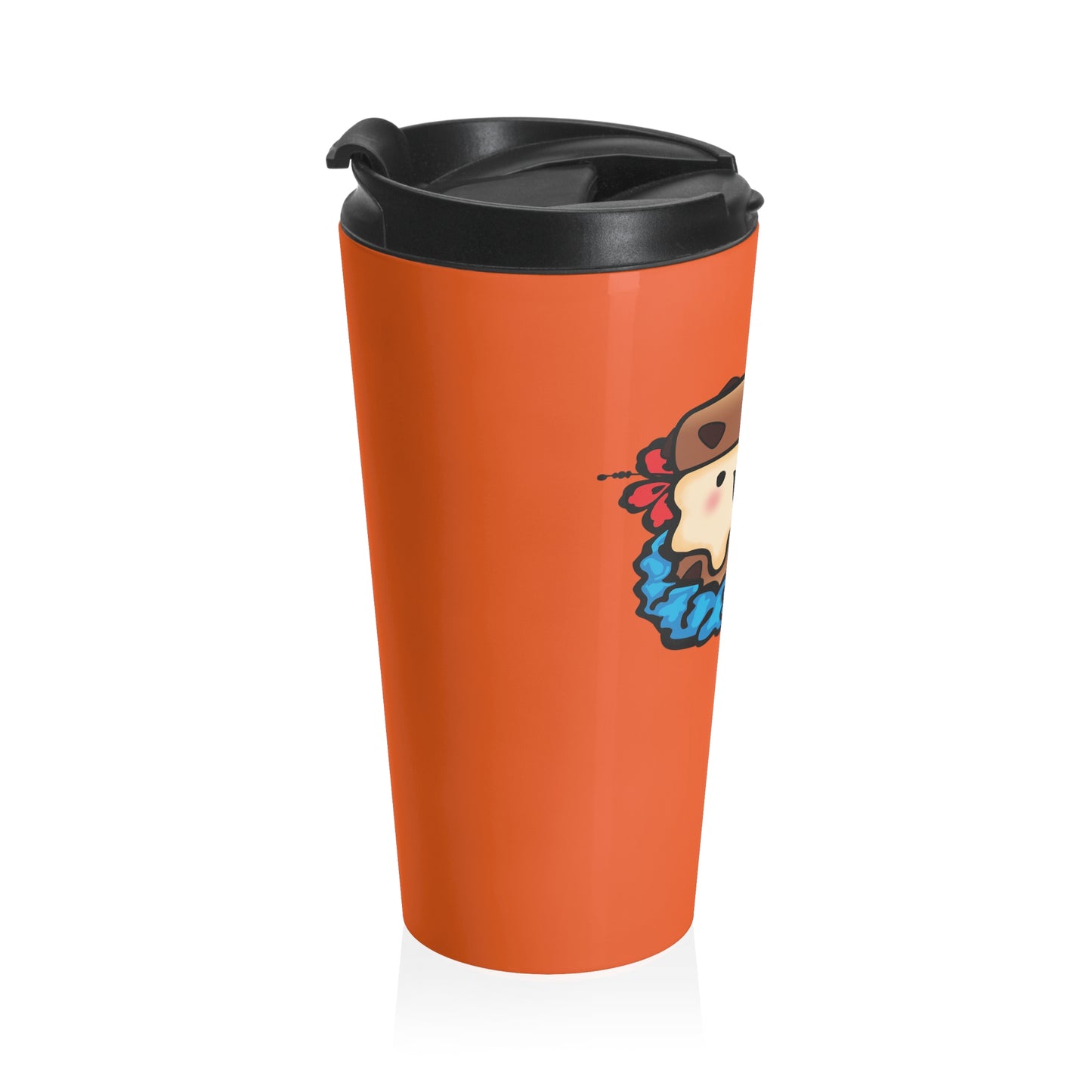 Orange Sammie Stainless Tumbler, 15 oz